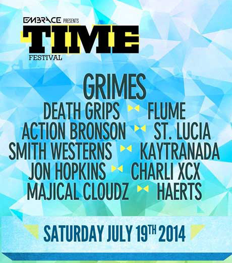 The promo poster for the 2014 TIME Festival, via Indie88.