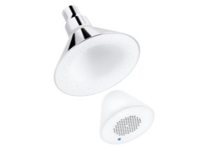 KOHLER Moxie showerhead and wireless speaker