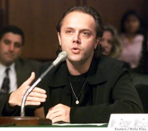 Lars Ulrich, Metallica's drummer, testifying in Washington during the Metallica v. Napster trial in 2006. Photo by Molly Riley REUTERS.